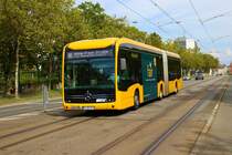 HEAG mobilo Mercedes Benz eCitaro G Wagen 419 am 17.09.23 in Darmstadt