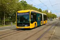 HEAG mobilo Mercedes Benz eCitaro G Wagen 419 am 17.09.23 in Darmstadt