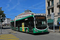 Mercedes Citaro 7035, auf der Linie 30, fährt am 02.09.2023 zur Endstation am Bahnhof SBB.
