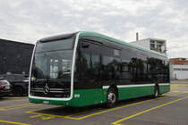 Mercedes eCitaro 8115 steht am 25.08.2023 auf dem Klybeck Areal.