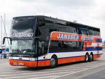 Van Hool TX27 von Janssen Reisen aus Deutschland im Stadthafen Sassnitz am 23.08.2020