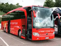Mercedes Travego von URB aus Deutschland im Stadthafen Sassnitz am 23.08.2020