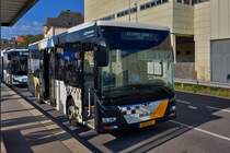 VS 1031, MAN Lion’s City, in der neuen Farbgebung von Demy Schandler, als City Bus in Ettelbrück unterwegs, aufgenommen am Busbahnhof in Ettelbrück. 08.2023