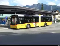 Postauto -MAN Lion`s City  OW 16211 vor dem Bhf. Sarnen am 21.09.2023