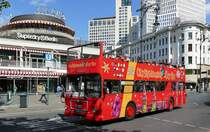 MAN SD 200 Cabriolet von BCT- Berlin City Tour GmbH in Berlin, Kurfürstendamm im Juli 2023.