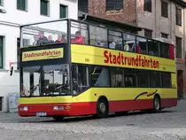 MAN ND 202 von Busunternehmen Manfred Scholz aus Deutschland in Stralsund am 13.09.2020