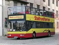 MAN ND 202 von Busunternehmen Manfred Scholz aus Deutschland in Stralsund am 13.09.2020