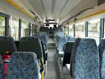 Der Fahrgastraum eines Iveco Crossway der MVVG in Strasburg am 07.10.2020