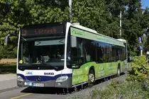 Mercedes Citaro von SWEG, auf der Linie 3, fährt am 29.09.2023 Richtung Riehen Grenze und dann nach Lörrach.