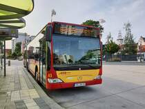 Hanauer Straßenbahn (HSB) Mercedes- Benz Citaro O 530 G II Wagen 93 als Sonderfahrt  Bürgerfest  am 03.09.2023 in Hanau Freiheitsplatz