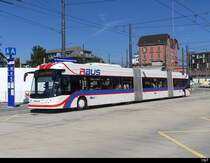 VBL - Hess Trolleybus Nr.405 unterwegs auf der Linie 2 in Emmenbrücke Bahnhof Süd am 25.09.2023