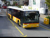 Postauto - Mercedes Citaro NW 5219 vor dem Bhf. Stans am 21.09.2023