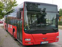 MAN Lion's City von Miabus aus Deutschland (ex Peter's Reisedienst KS-PR 223) im Gewerbegebiet Sassnitz am 27.08.2021