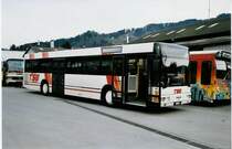 Aus dem Archiv: STI Thun Nr. 11/BE 26'748 MAN (ex TSG Blumenstein Nr. 2) am 10. Mrz 1999 Thun, Garage (noch im TSG-Anstrich)