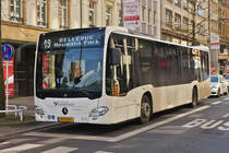 VV 2143, Mercedes Benz Citaro, von Voyages Altmann, unterwegs aus dem Bahnhofsviertel in die Oberstadt der Stadt Luxemburg. 04.2024