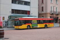 Postauto (tpb)/Regie Bellinzona TI 228 019/PAG-ID: 4616 (Mercedes Citaro Facelift O530Ü) am 17.1.2024 beim Bhf. Bellinzona