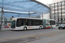 BBA Nr. 164 (Mercedes eCitaro G) am 21.2.2024 beim Bhf. Aarau