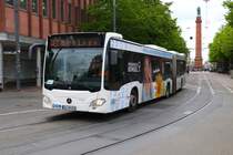 Mercedes Benz Citaro 2 G am 04.05.24 in Darmstadt Innenstadt