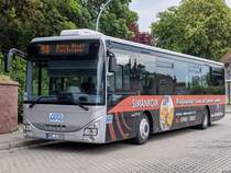 Iveco Crossway der MVVG in Strasburg am 21.05.2022