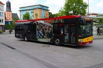 HSB Hanau Solaris Urbino 12 Wagen 46 am 07.06.24 in Hanau Freiheitsplatz