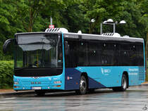 Ein MAN Lion´s City pausiert gerade, so gesehen im Juni 2024 am Flensburger Busbahnhof.