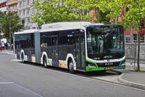 JA 9543, MAN Lions City, vom Tice, wartet am Bahnhof in Esch Alzette auf einen neuen Einsatz. 06.2024 
