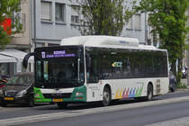 LP 7142, MAN Lions City vom Tice, nähert sich dem Bahnhof in Esch Alzette. 06.2024