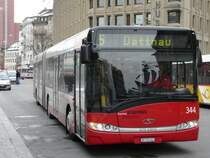 Winterthur - Solaris Bus Nr.344 ZH 745344 unterwegs auf der Linie 5 am 20.02.2009