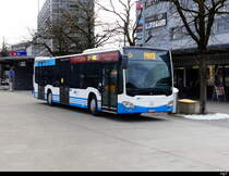 Wil Mobil - Mercedes Citaro Nr.257 SG 309232 in der Pause abgestellt vor dem Bhf. Wil/SG am 2025.01.12