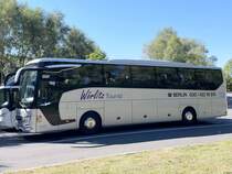 Mercedes Tourismo von Wörlitz Tourist aus Deutschland in Plau am See am 06.09.2023