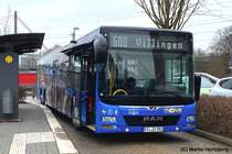 MAN Lion's City L Südbadenbus, Villingen (Schwarzwald) Bahnhof Januar 2025