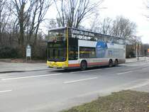MAN Lion's City DD (Doppelstock) auf der Linie 100 nach S+U Bahnhof Alexanderplatz an der Haltestelle Tiergarten Groer Stern.