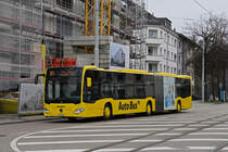 Mercedes Citaro 81 der AAGL, auf der Linie 81, fährt am 03.02.2025 zur Haltestelle Breite. Aufnahme Basel.
