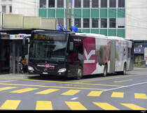 tpf - Mercedes Citaro Nr.110 bei den Haltestellen vor dem Bahnhof in Freiburg am 25.03.2025