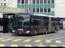 tpf - Mercedes Citaro Nr.165 bei den Haltestellen vor dem Bahnhof in Freiburg am 25.03.2025