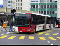 tpf - Mercedes Citaro Nr.850 unterwegs bei den Haltestellen vor dem Bahnhof in Freiburg am 25.03.2025