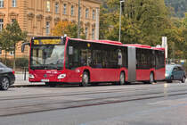 Mercedes-Benz Citaro 2. Generation der Innsbrucker Verkehrsbetriebe (Bus Nr. 453) als Messeshuttle (hier mit der internen Linienbezeichnung 70) in Innsbruck, Claudiastraße. Aufgenommen 10.10.2024.