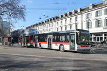 VBSG/St.Gallerbus Nr. 216 (MAN A21 Lion's City) am 11.1.2025 bei der Haltestelle Poststrasse