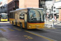 Postauto/Regie Lugano TI 339 218/PAG-ID: 11435 (Iveco Irisbus Crossway 10.9LE) am 16.1.2025 in Lugano, Centro