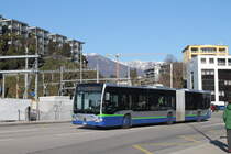 tpl Nr. 463 (Mercedes Citaro C2 O530G) am 16.1.2025 beim Bhf. Lugano
