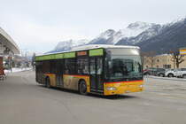 Postauto/Regie Scuol GR 159 233/PAG-ID: 5697 (Mercedes Citaro Facelift O530) am 22.1.2025 beim Bhf. Scuol-Tarasp