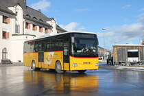 Postauto/Regie Scuol GR 40653/PAG-ID: 10426 (Iveco Irisbus Crossway 10.8) am 23.1.2025 beim Bhf. Scuol-Tarasp