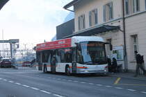 AAGU Nr. 11 (Hess Swissdiesel BD-N1A) am 5.2.2025 beim Bhf. Erstfeld