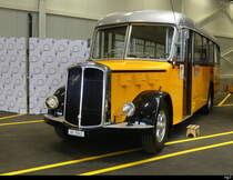 Postauto - Saurer L4C in der Neuen Postauto Garage in Affoltern am Albis am 30.03.2025 .. Foto Endstand anlässlich des Tag der Offen Tore der neuen Garage am 29+30.03.2025