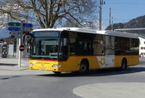 Postauto - Mercedes Citaro BE 610544 unterwegs beim Bhf. Interlaken West am 05.04.2025