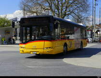 Postauto - Solaris Urbino  BE 836434 unterwegs beim Bhf. Interlaken West am 05.04.2025