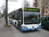 VBZ CitaroII Nr. 610 bei der Station Hubertus am 28.3.09