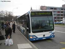 VBZ CitaroII G Nr. 407 am 28.3.09 auf der Linie 80 bei der Glaubtenstrasse.