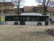 BLK-V1007, ein Lion´s City  CNG, steht am 18.03.2009 auf dem Busbahnhof von Weienfels in Pausenstellung.