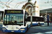 VBL Luzern Nr. 146/LU 15'008 Mercedes Citaro (ex Heggli, Kriens Nr. 708) am 7. M�rz 2009 Luzern, Bahnhof